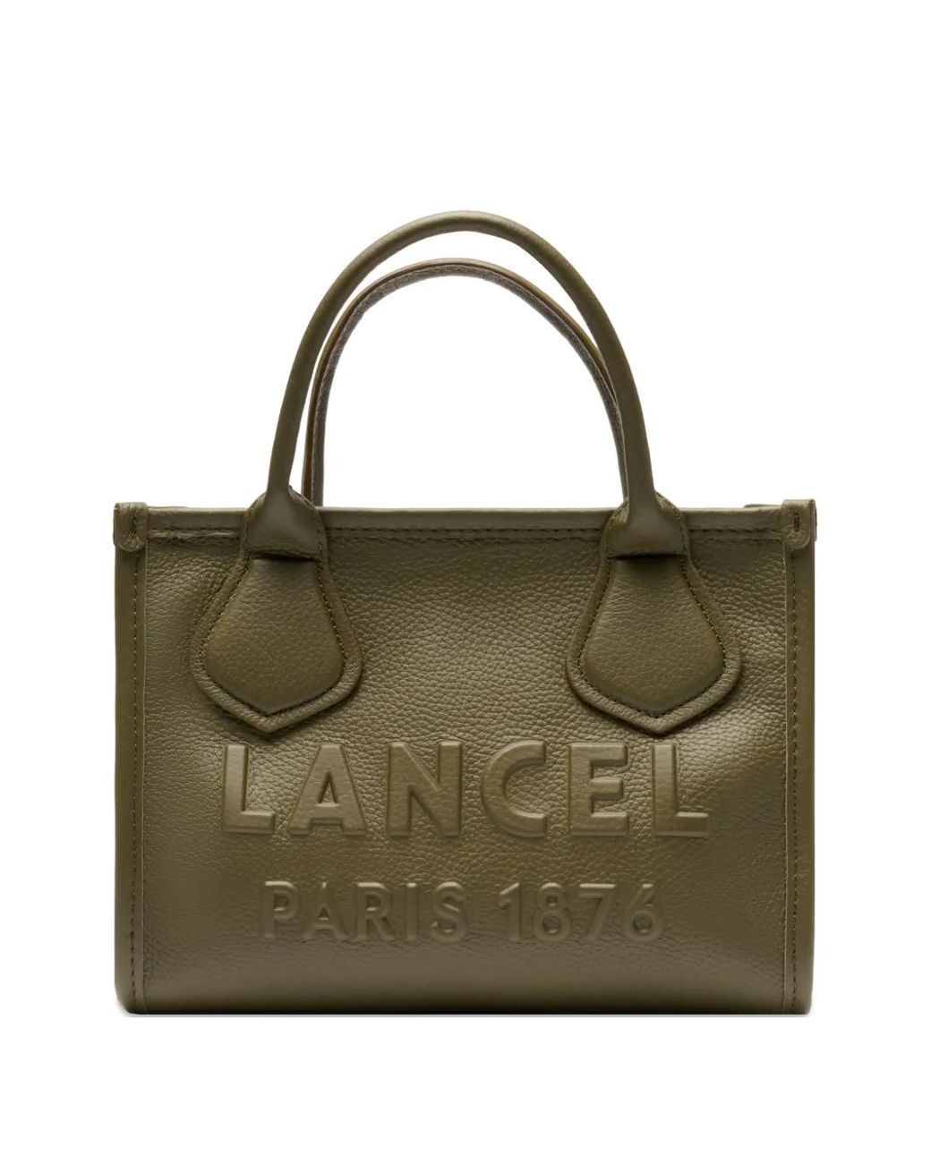 Lancel Green Jour Zip Leather Tote Bag