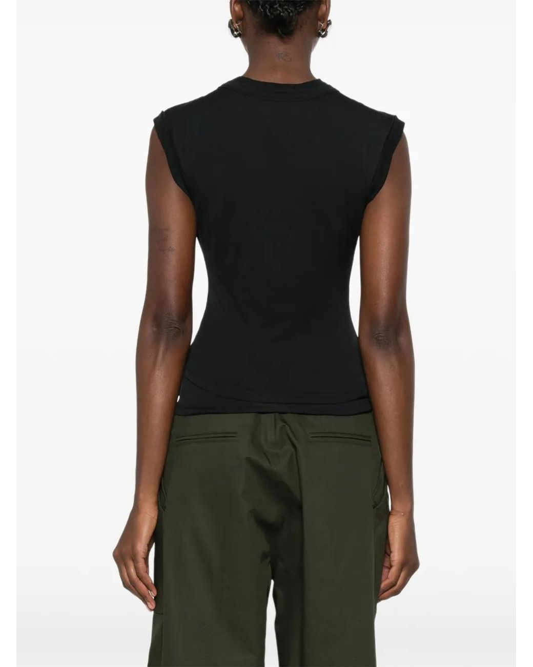 Alexander Wang Black Chemise À Détail Torsadé