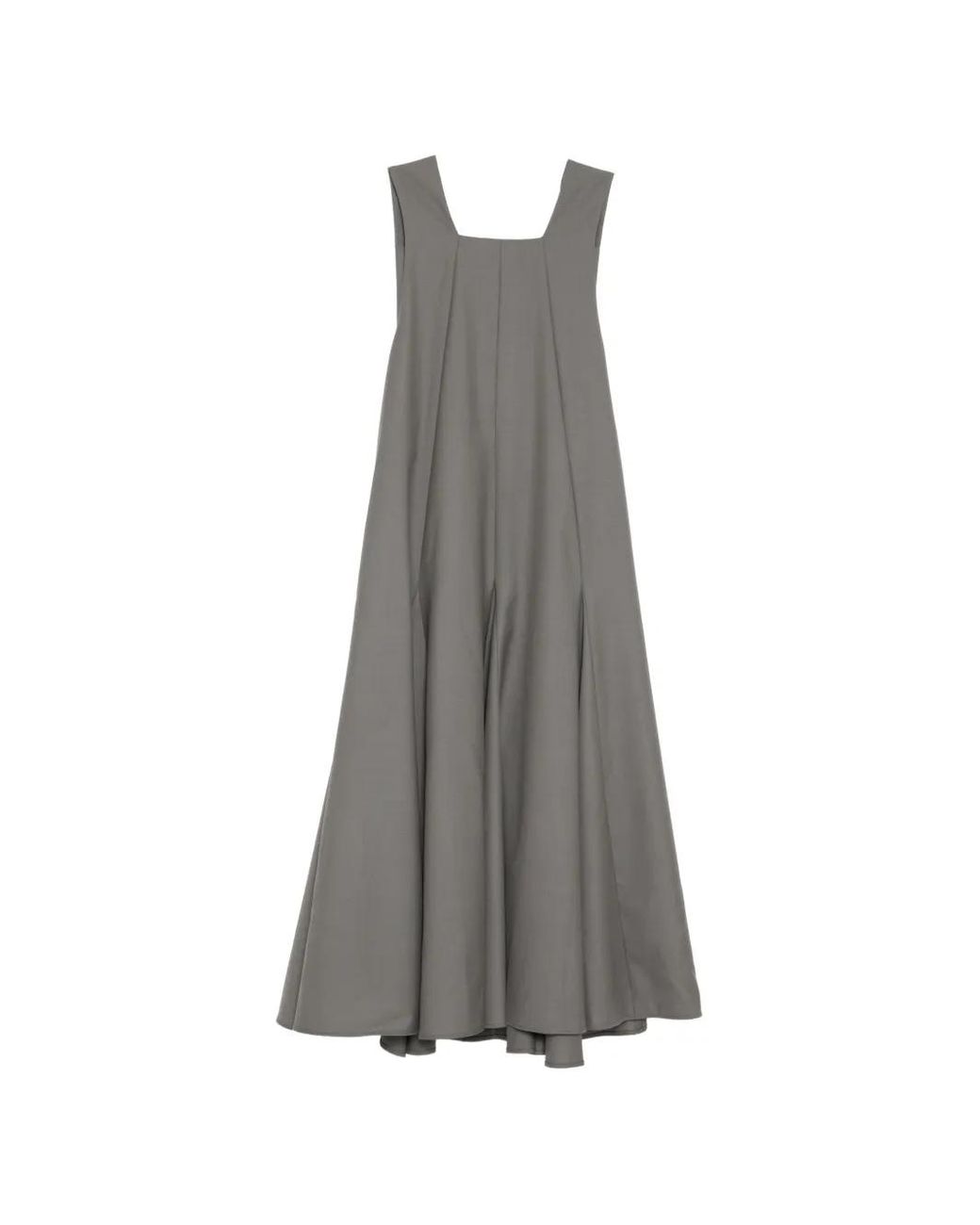 Enfold Gray Flared Square Neck Dress