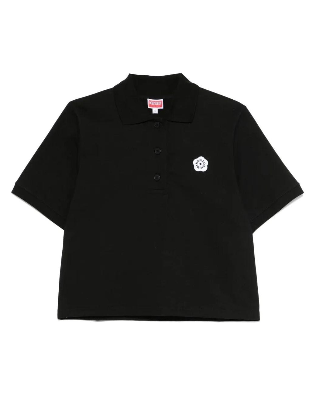 KENZO Black Boke Flower 2.0 Cotton Polo Shirt