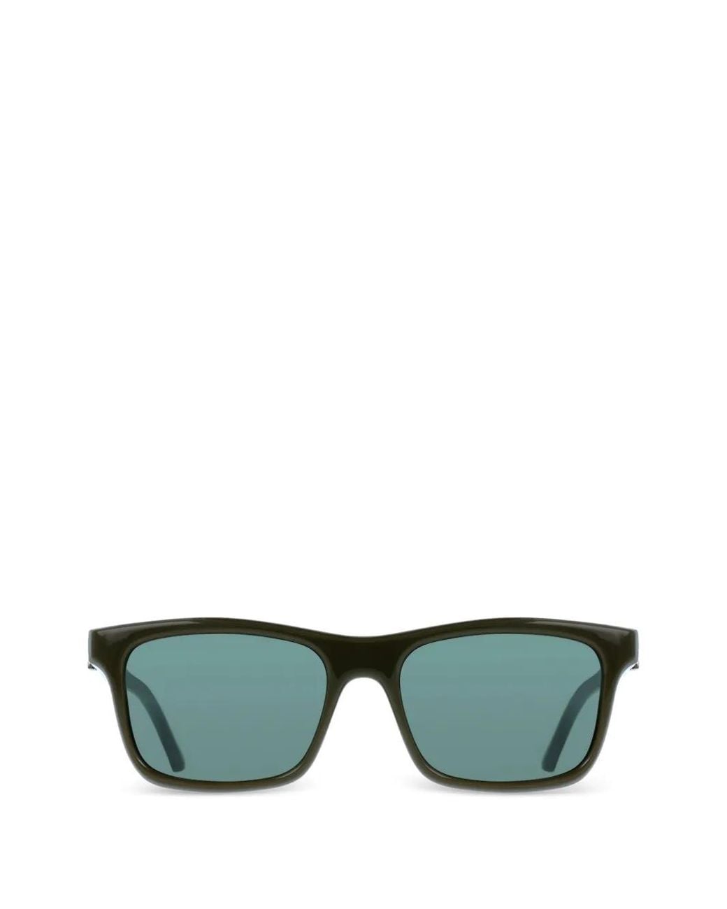 Ferragamo Eyewear Green Gancini Rectangle-Frame Sunglasses for men