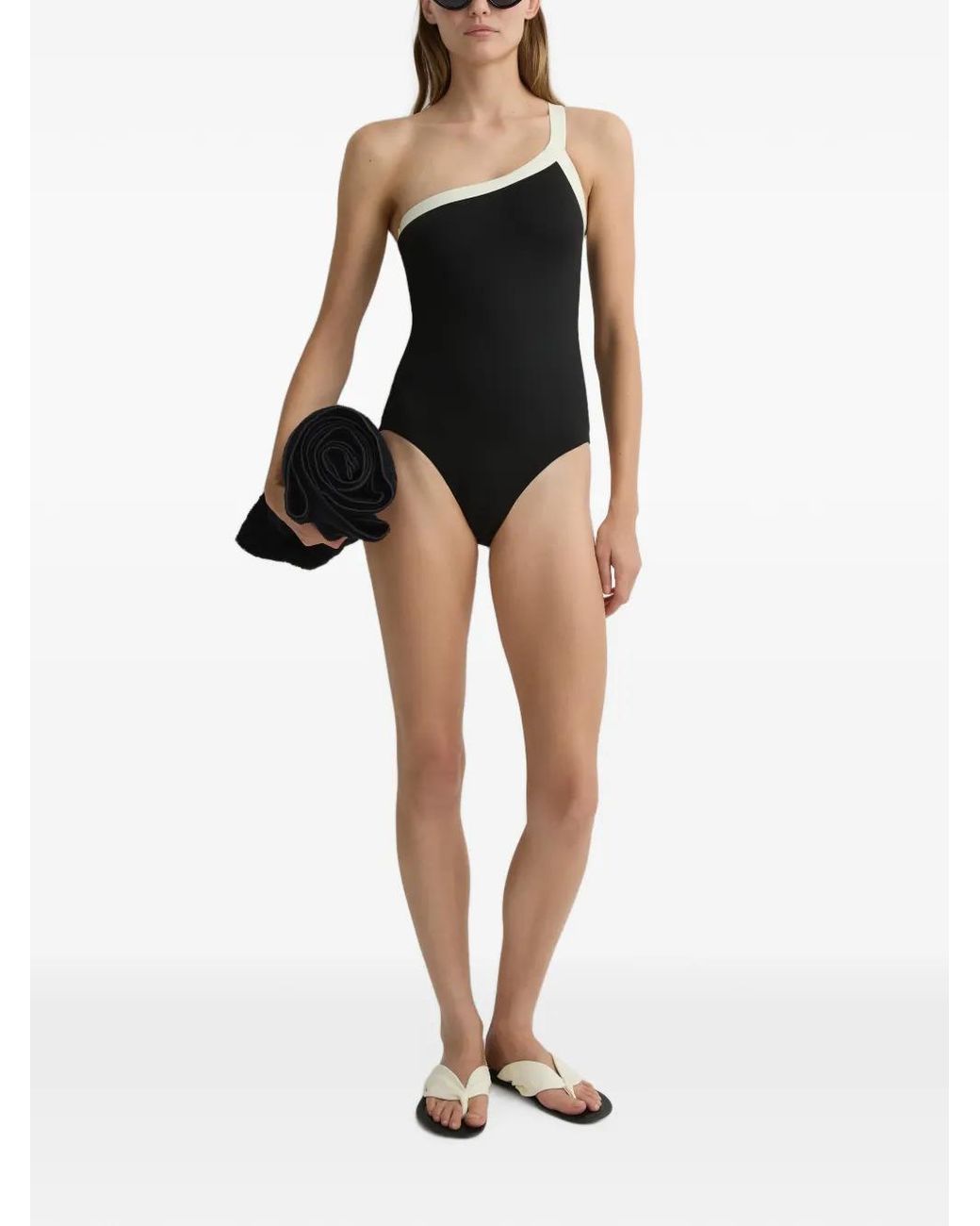 Bondi Born Black Maillot De Bain Nicky À Une Épaule