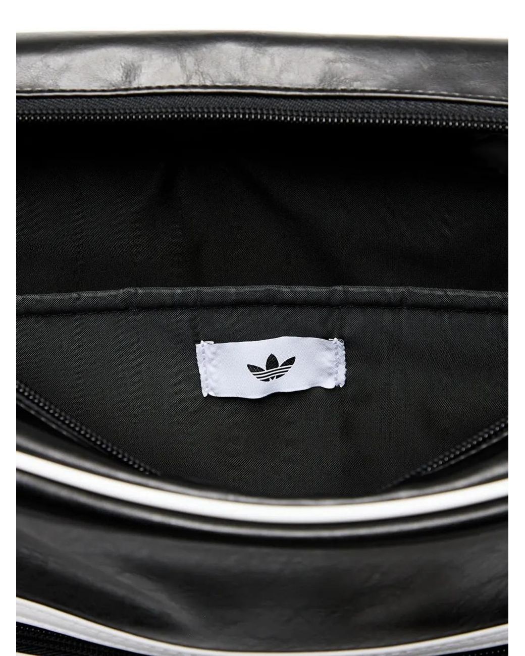 Adidas Black Logo-Print Shoulder Bag