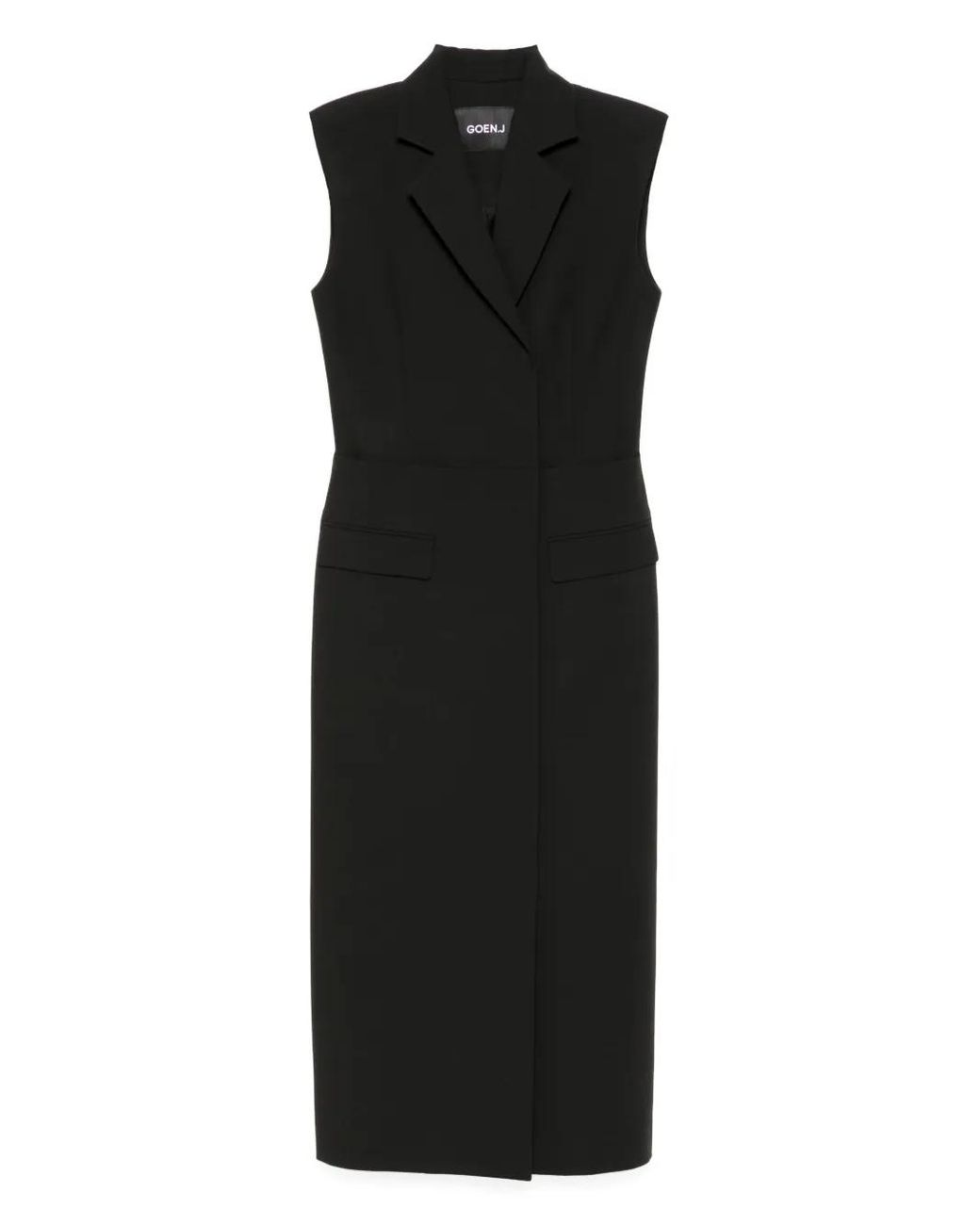 Goen.J Black Blazer Layered Panel Dress