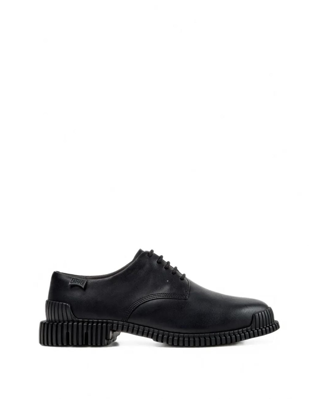 Camper Black Pix Leather Derby Shoes