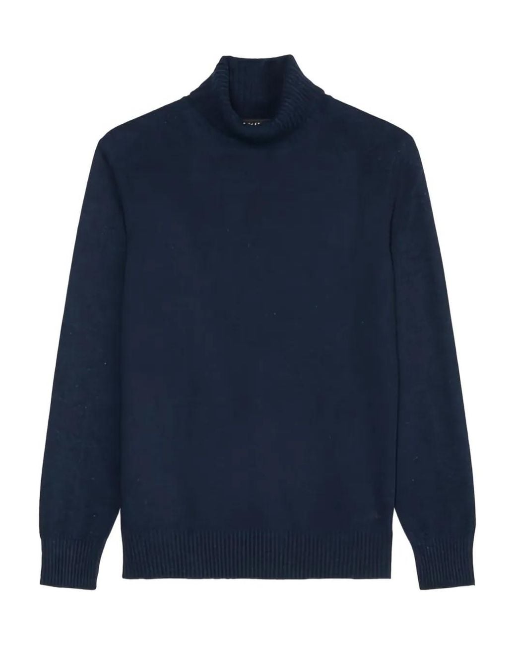 Marc O' Polo Blue Ribbed Turtleneck Sweater for men
