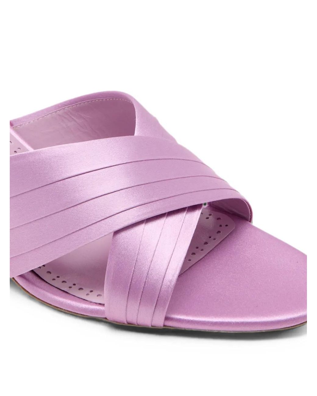 Manolo Blahnik Pink Criss-Cross Strap Mules