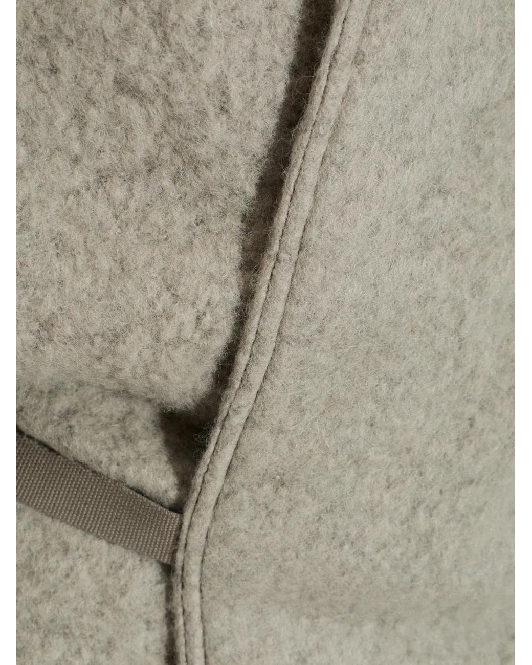 Rick Owens White Manteau Ceinturé À Col Oversize