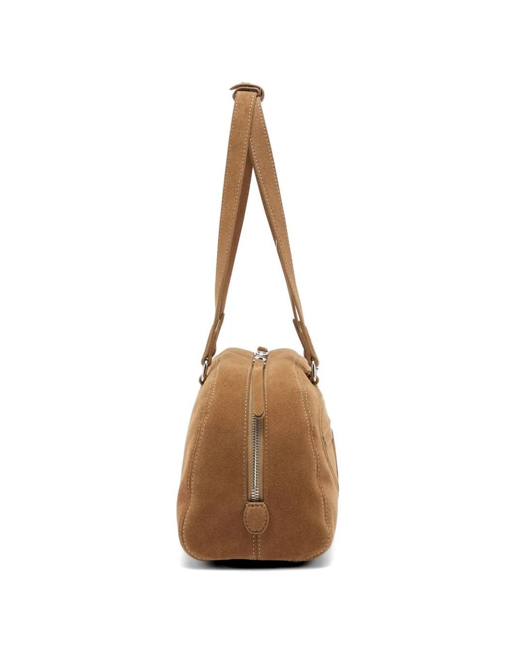 DIESEL Brown 1Dr Dome-Suede Shoulder Bag With Oval D Logo