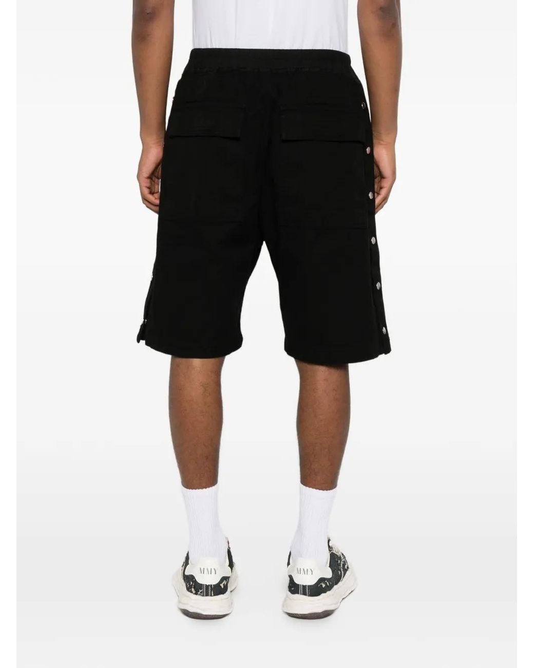 Bermudas Anchas Rick Owens de hombre de color Black