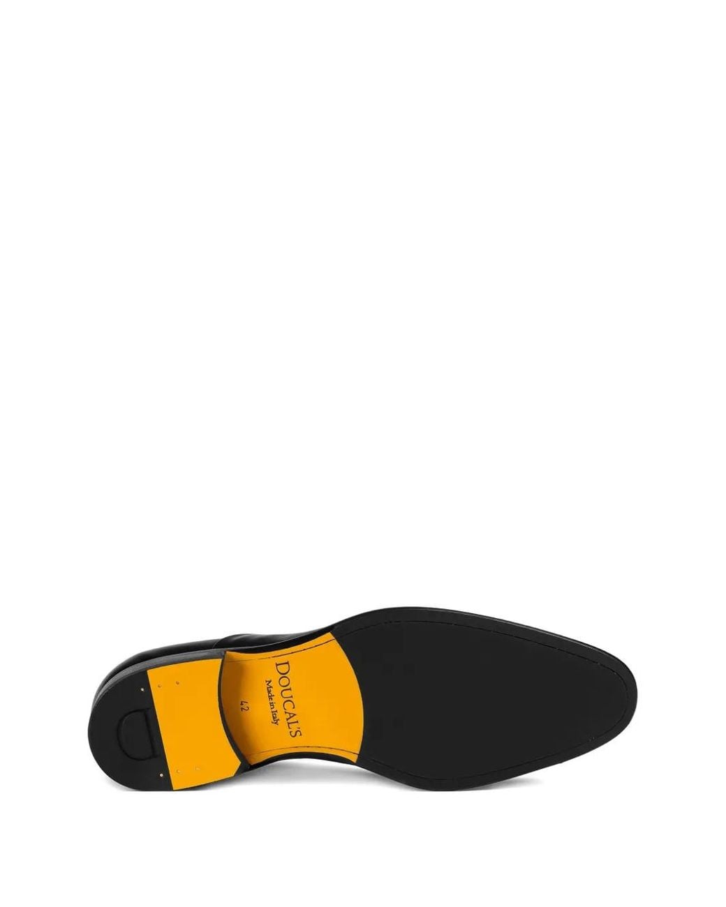 Doucal's Black Leather Lace-Up Oxford Shoes for men