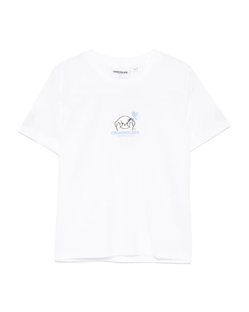Chocoolate White Logo-Embroidered T-Shirt