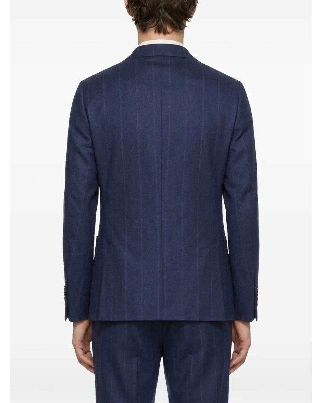 Eleventy Blue Pinstripe-Pattern Suit for men