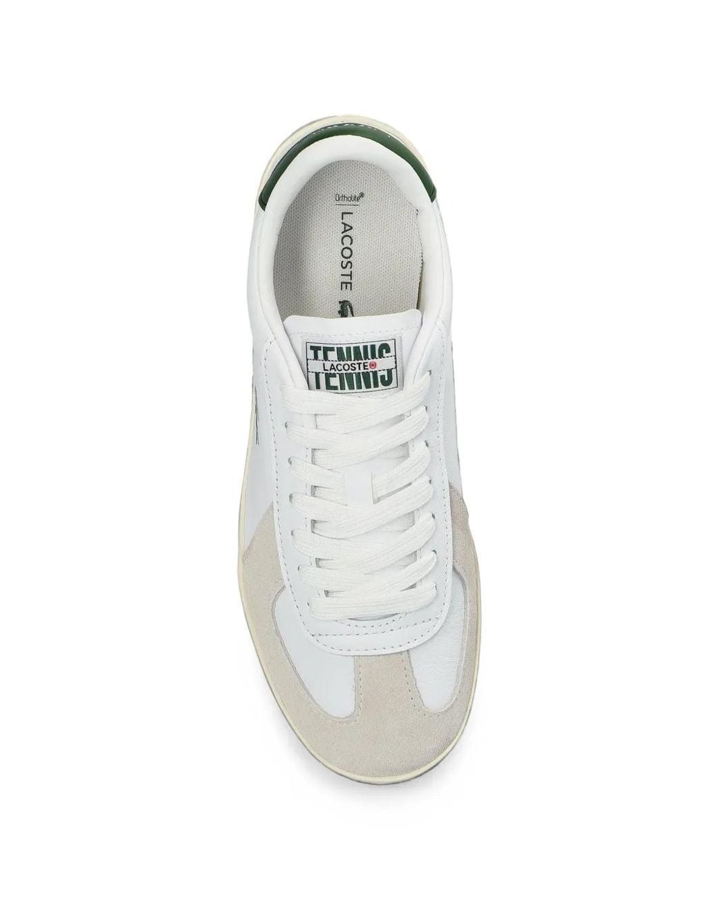 Lacoste White Baseshot Pro Low-Top Sneakers