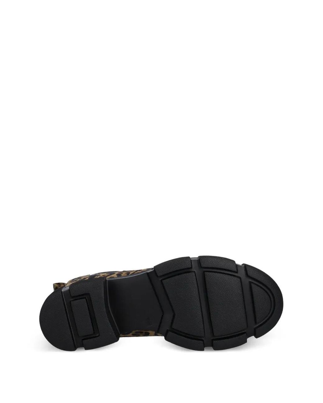 COPENHAGEN Black Leopard-Print Lug-Sole Chelsea Boots