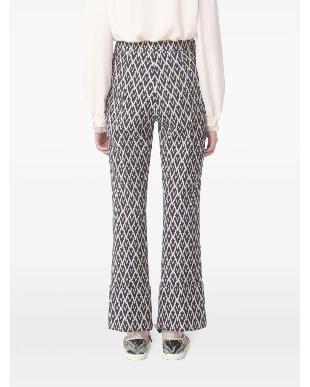 Valentino Garavani Gray Toute La V Jacquard Trousers