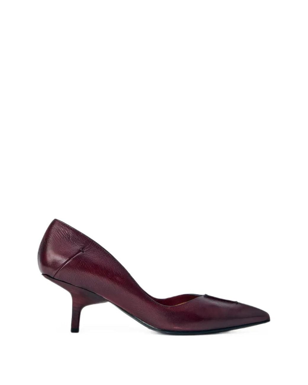 CAPASA MILANO Purple Pointed-Toe Leather Pumps