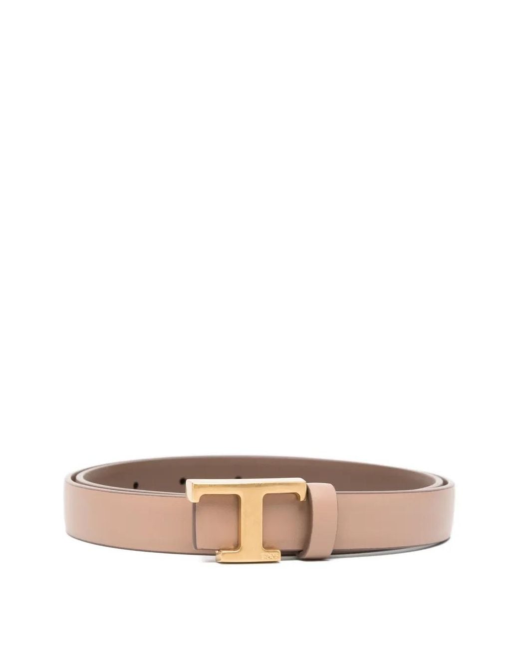 Tod's White Ceinture En Cuir À Boucle T