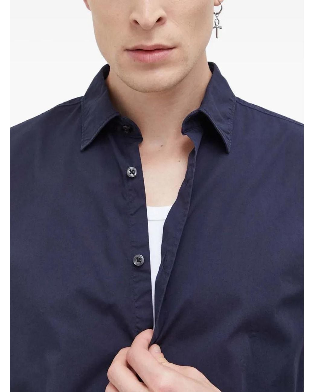Camisa Con Botones HUGO de hombre de color Blue