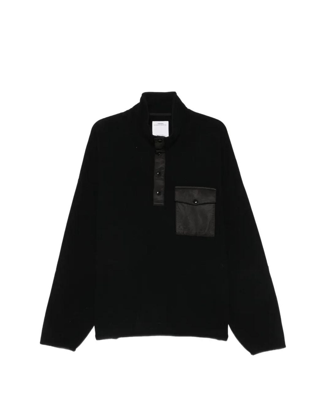 Visvim Black Barlow Quarter-Zip Sweater for men