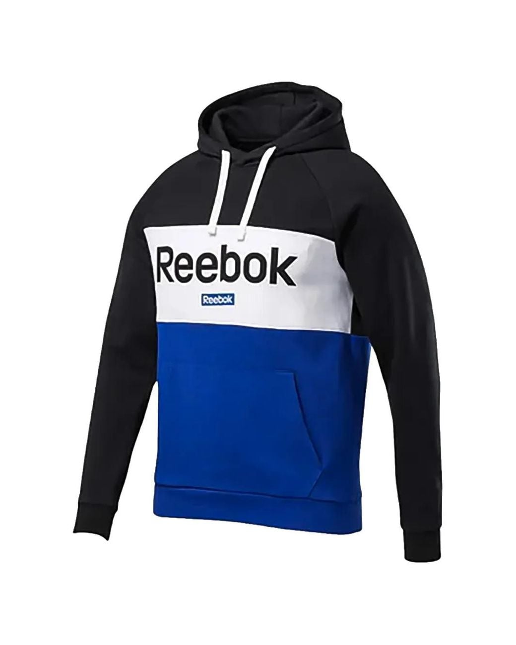 Reebok Blue Training Essentials Big Logo Hoodie for men