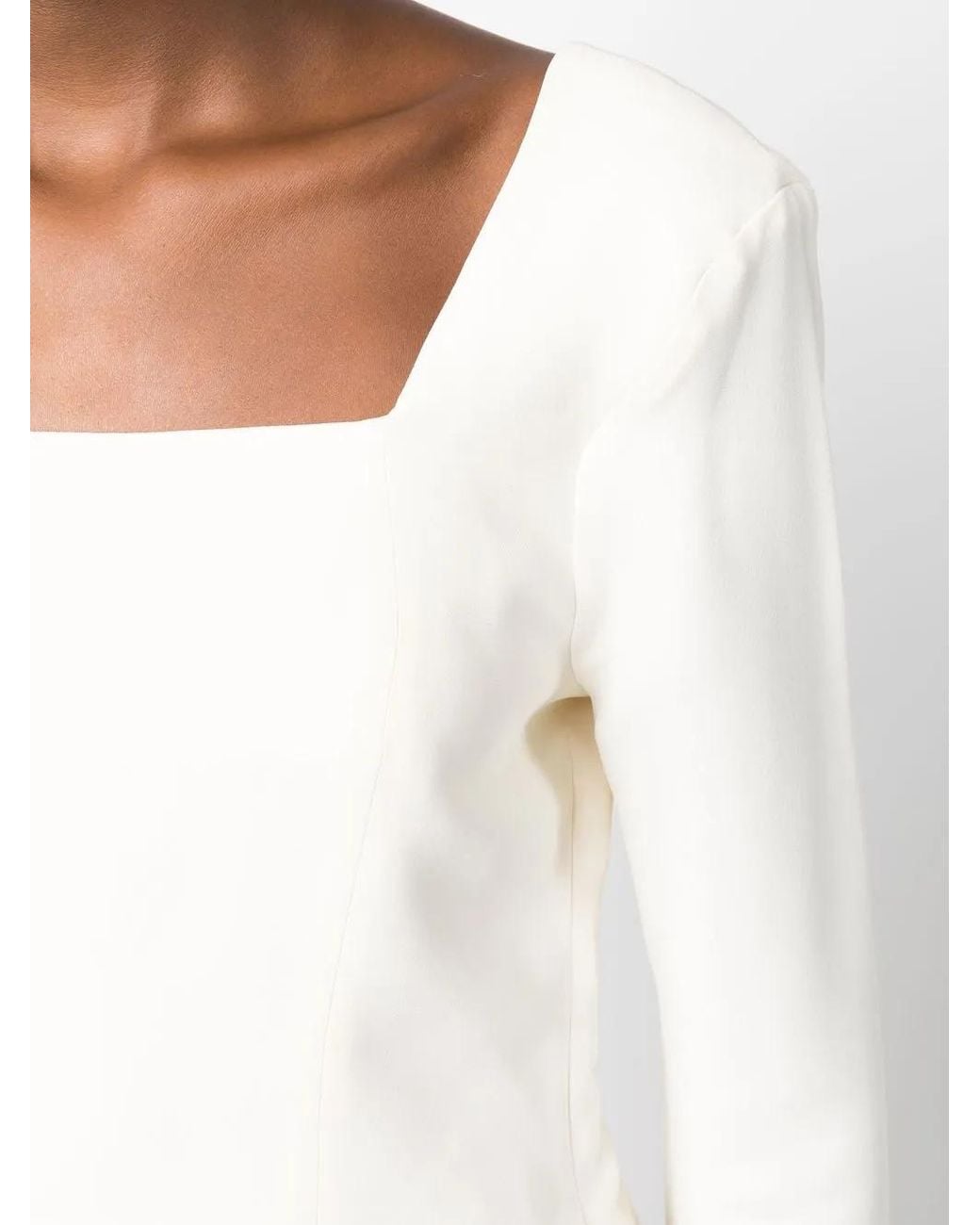 FEDERICA TOSI White Square Neck Pullover Jumper
