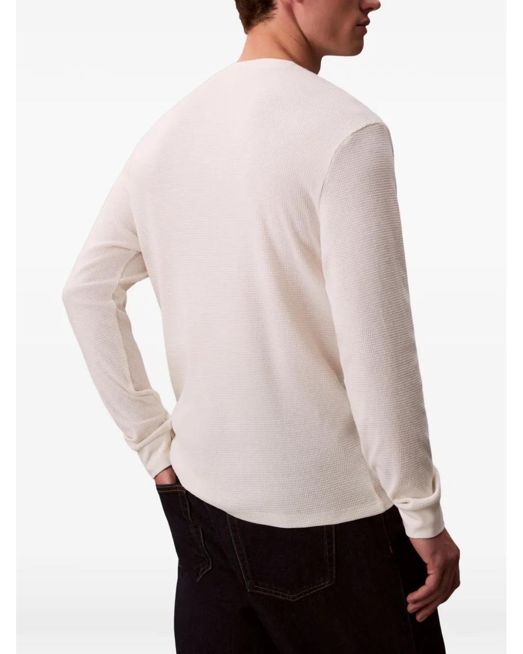 Calvin Klein White Long-Sleeve T-Shirt for men