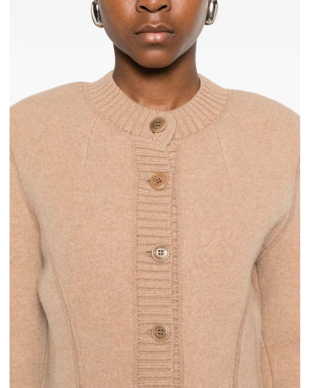 Ermanno Scervino Natural Button-Down Jacket