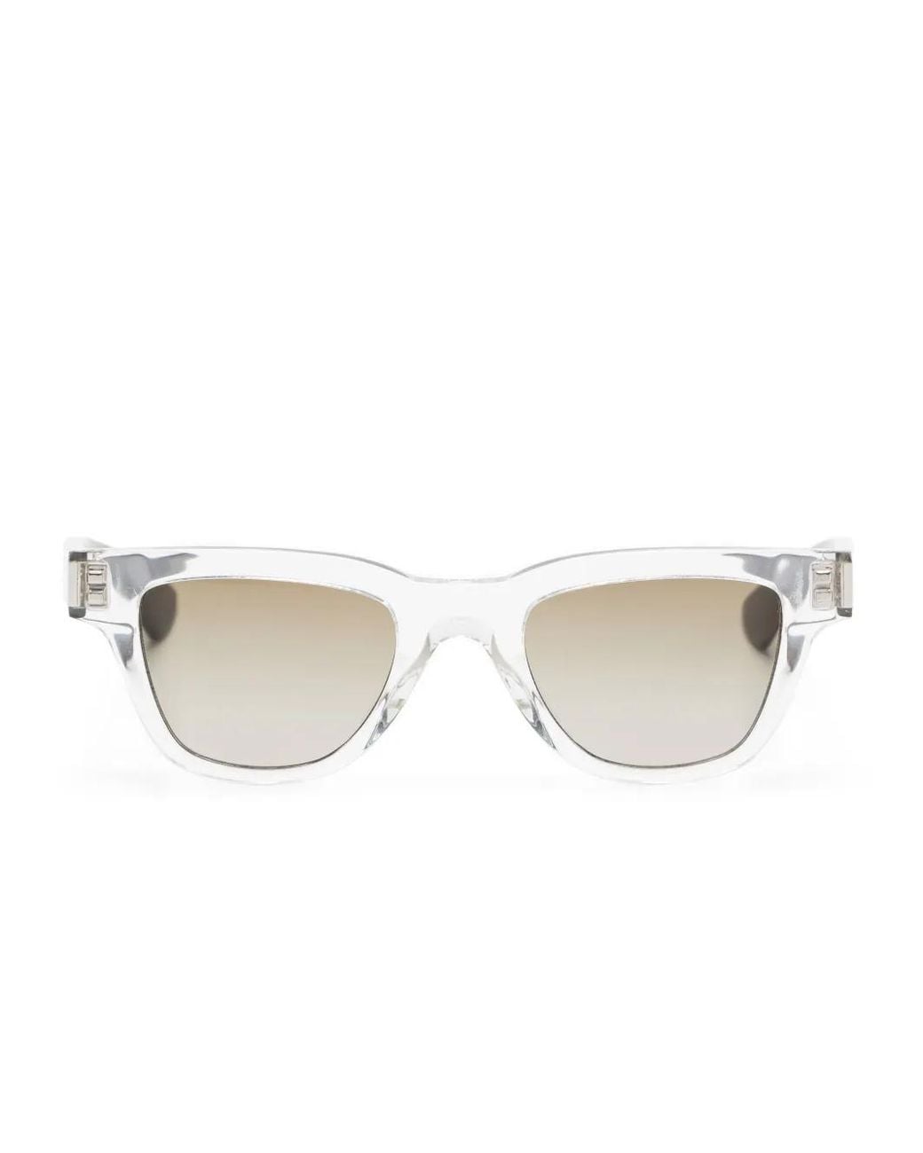Saint Laurent White Square-Frame Sunglasses for men