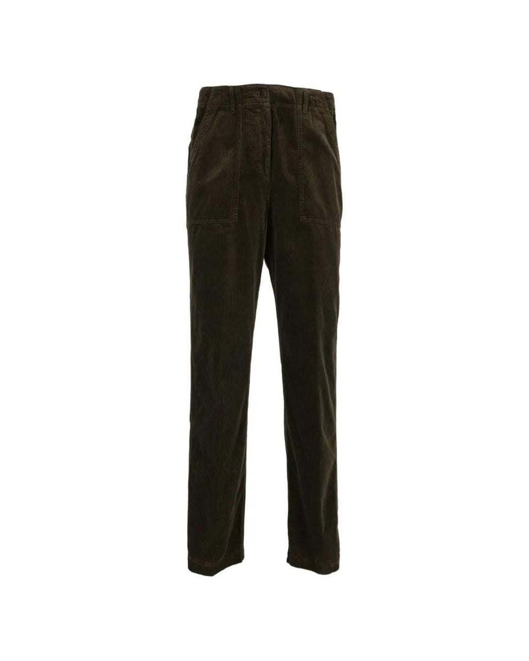 Aspesi Black Corduroy Trousers