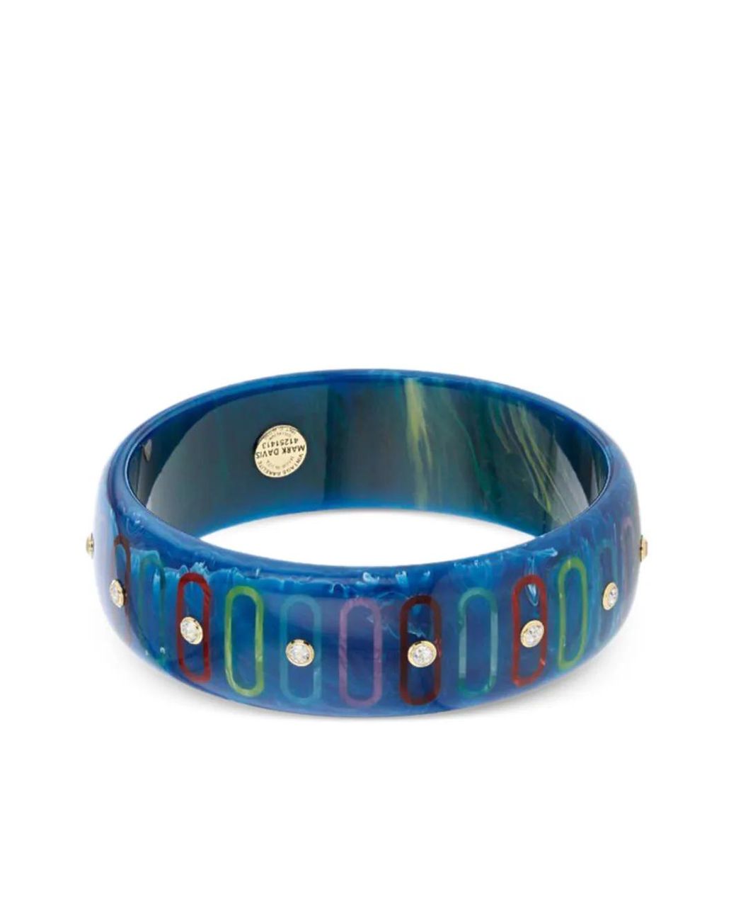Mark Davis Blue 18K Bakelite Bracelet