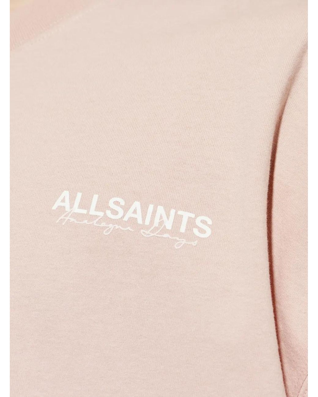AllSaints Natural Emblem Logo-Print Drop-Shoulder T-Shirt for men