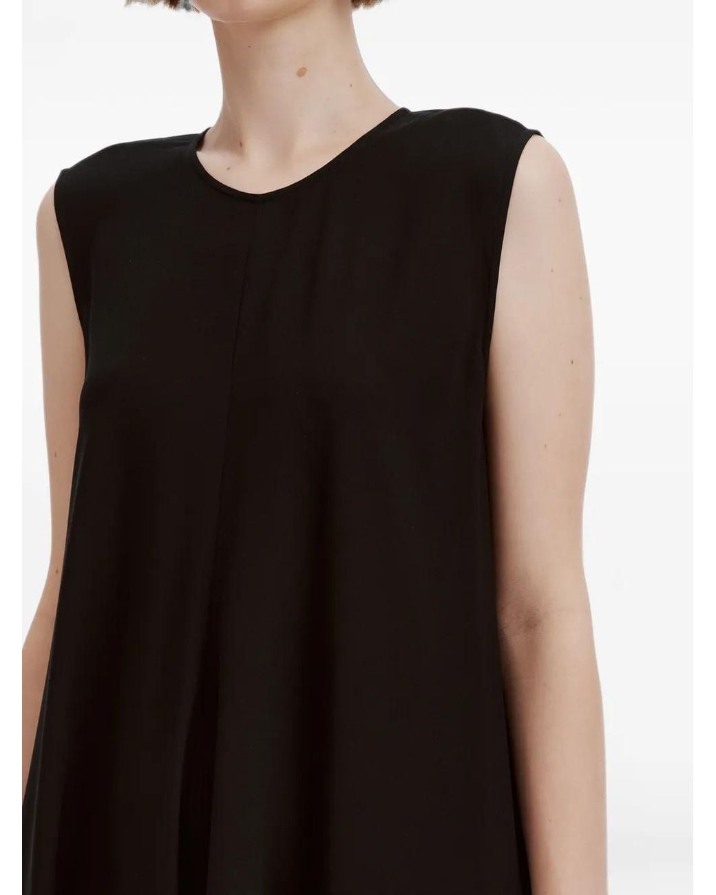 Enfold Black Sleeveless Flared Maxi Dress