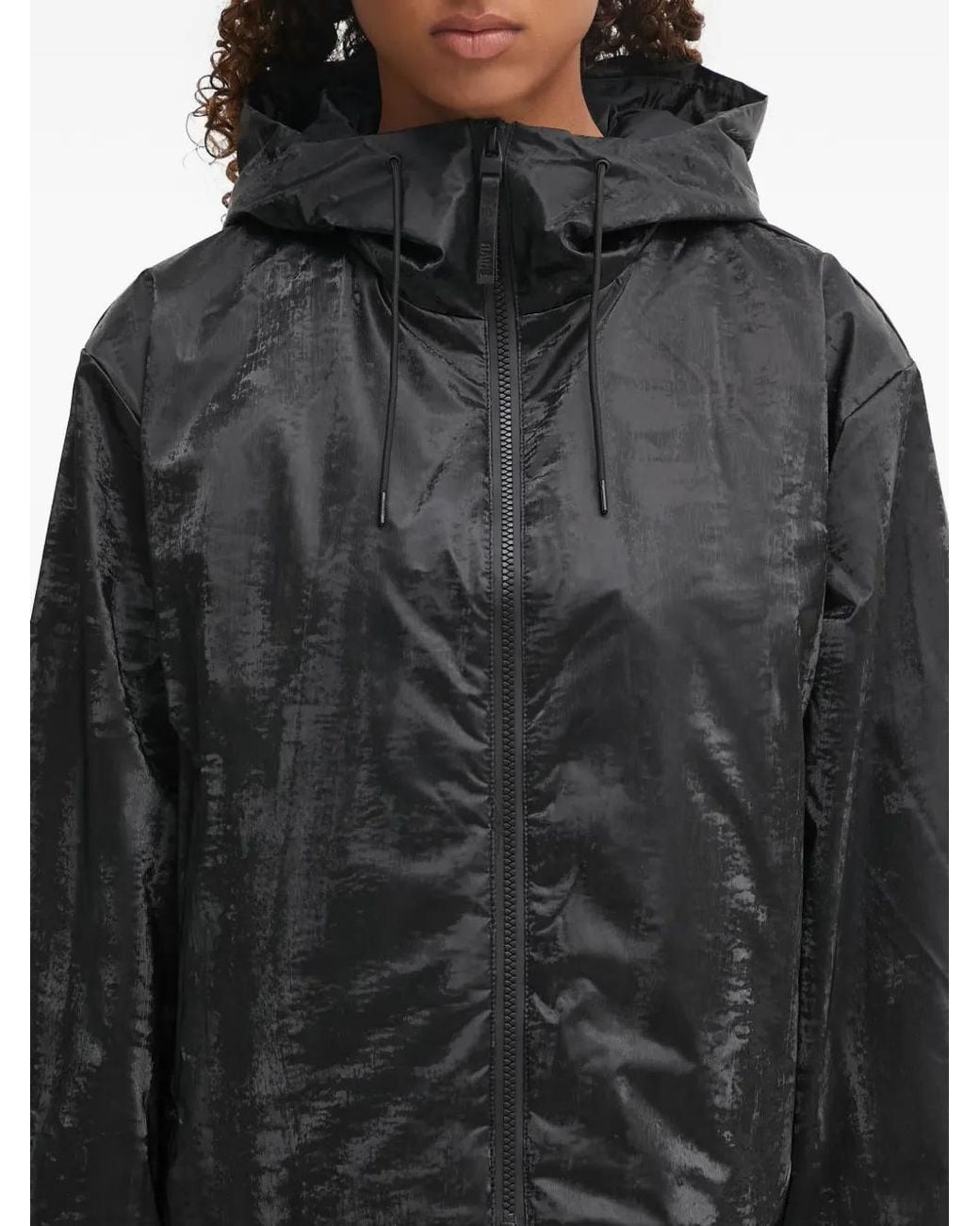 Rains Gray Lohja W3T1 Hooded Zip-Up Jacket