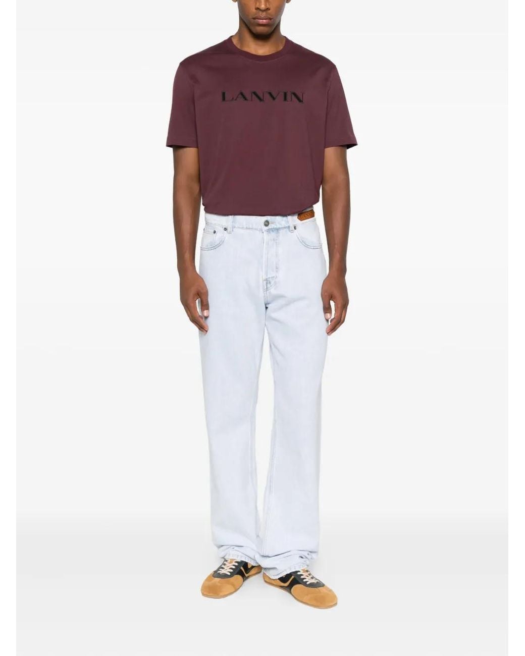 Lanvin White Logo-patch Jeans for men