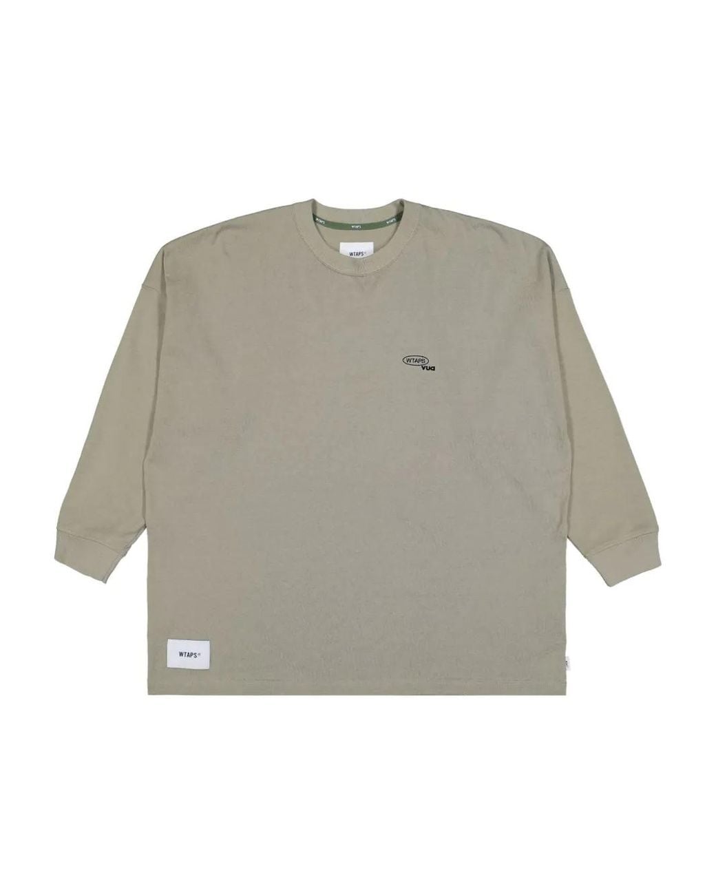 (w)taps Gray Long-Sleeve Cotton Sweatshirt for men