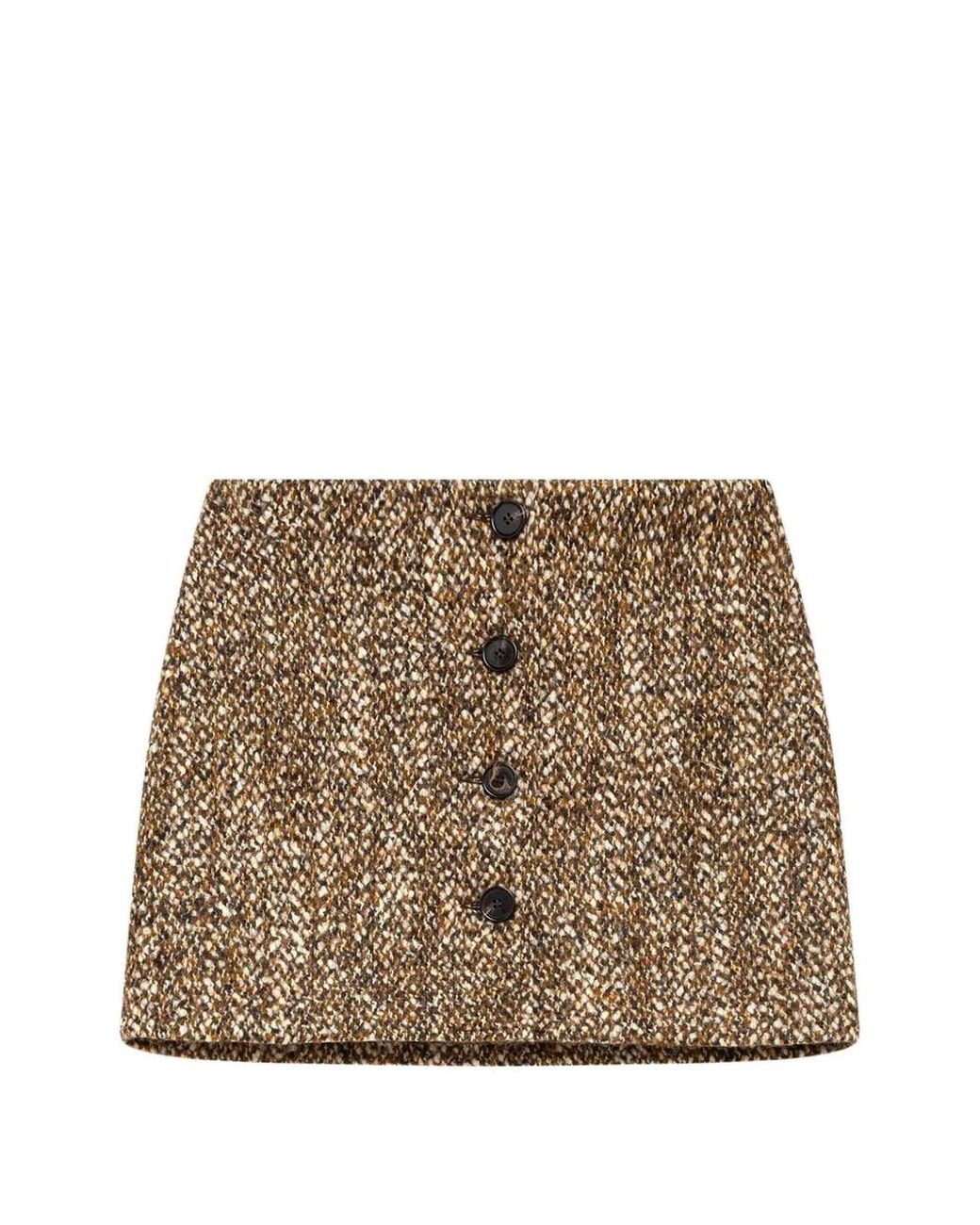 MSGM Button-Up Mini-Rok in het Natural