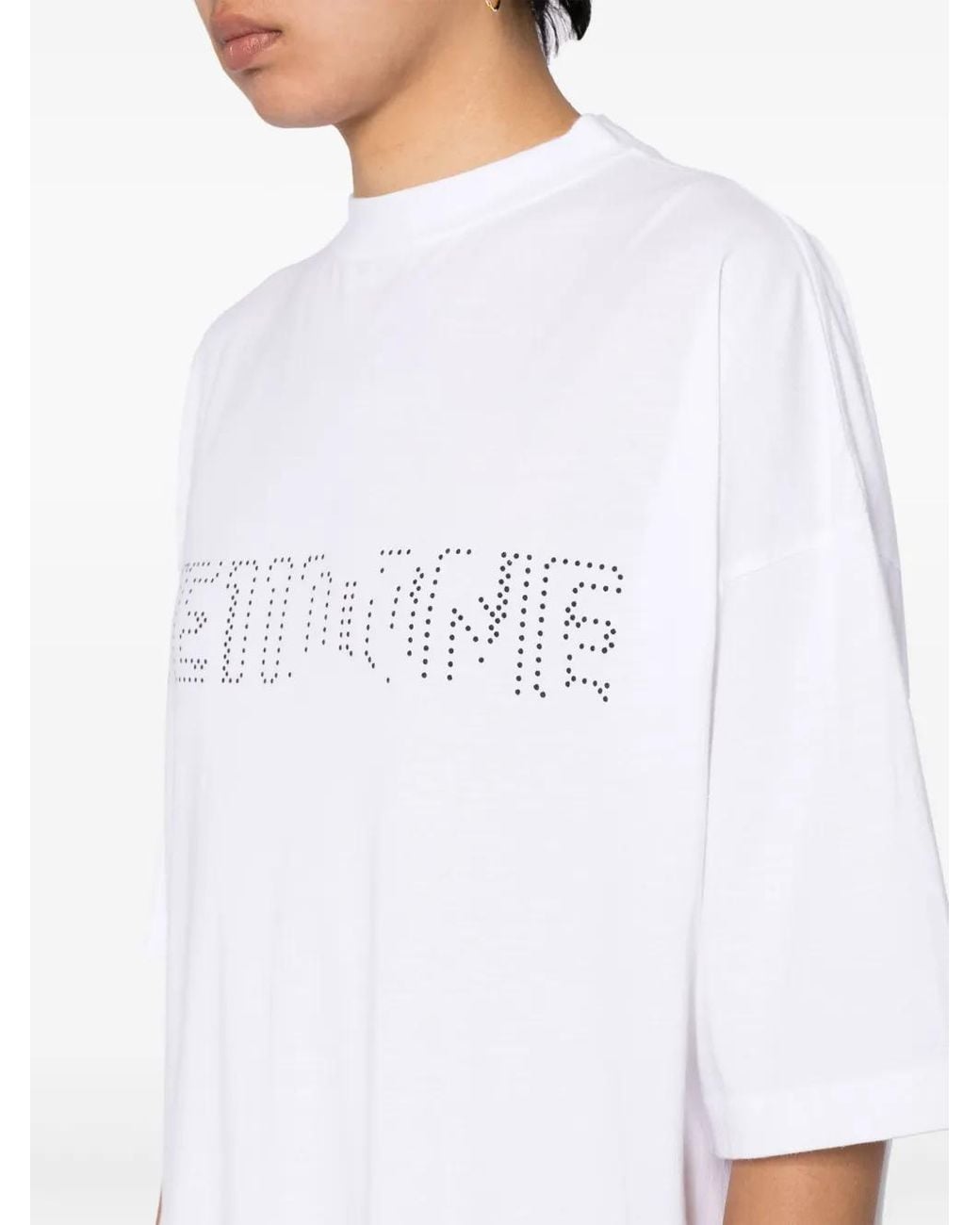 we11done White Logo-Embellished T-Shirt