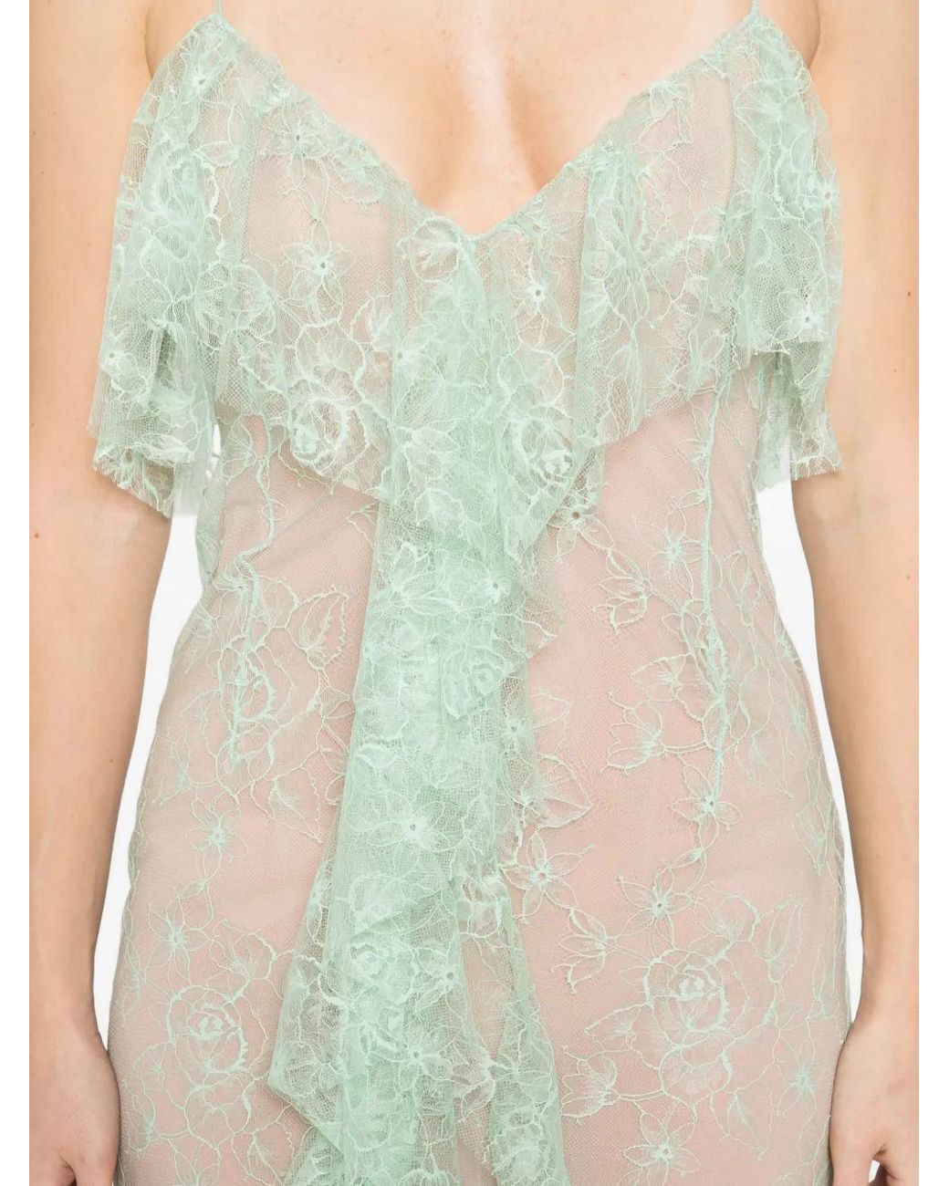 Blumarine White Floral-Lace Maxi Dress
