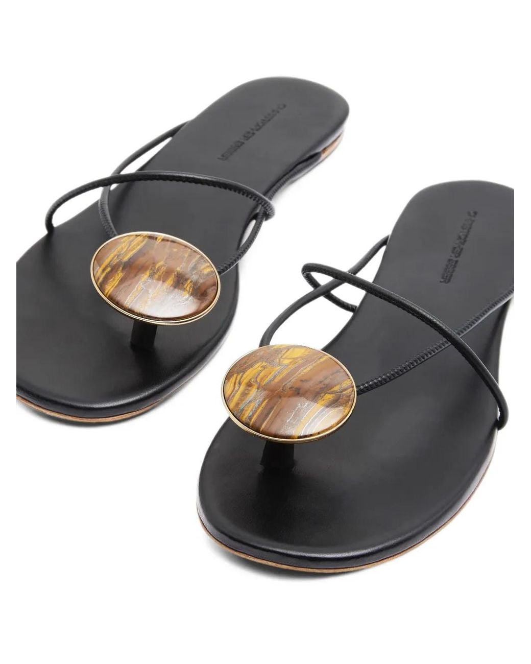 Christopher Esber White Doma Stoned Multi-Strap Sandals Flats