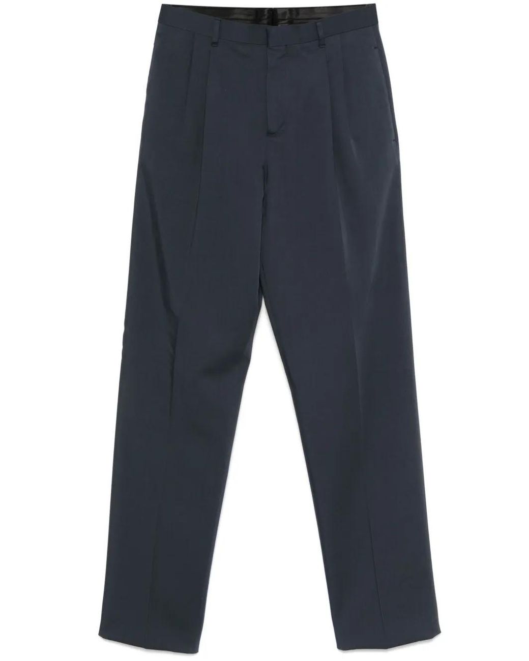 Lardini Blue Pleat-Detailed Trousers for men