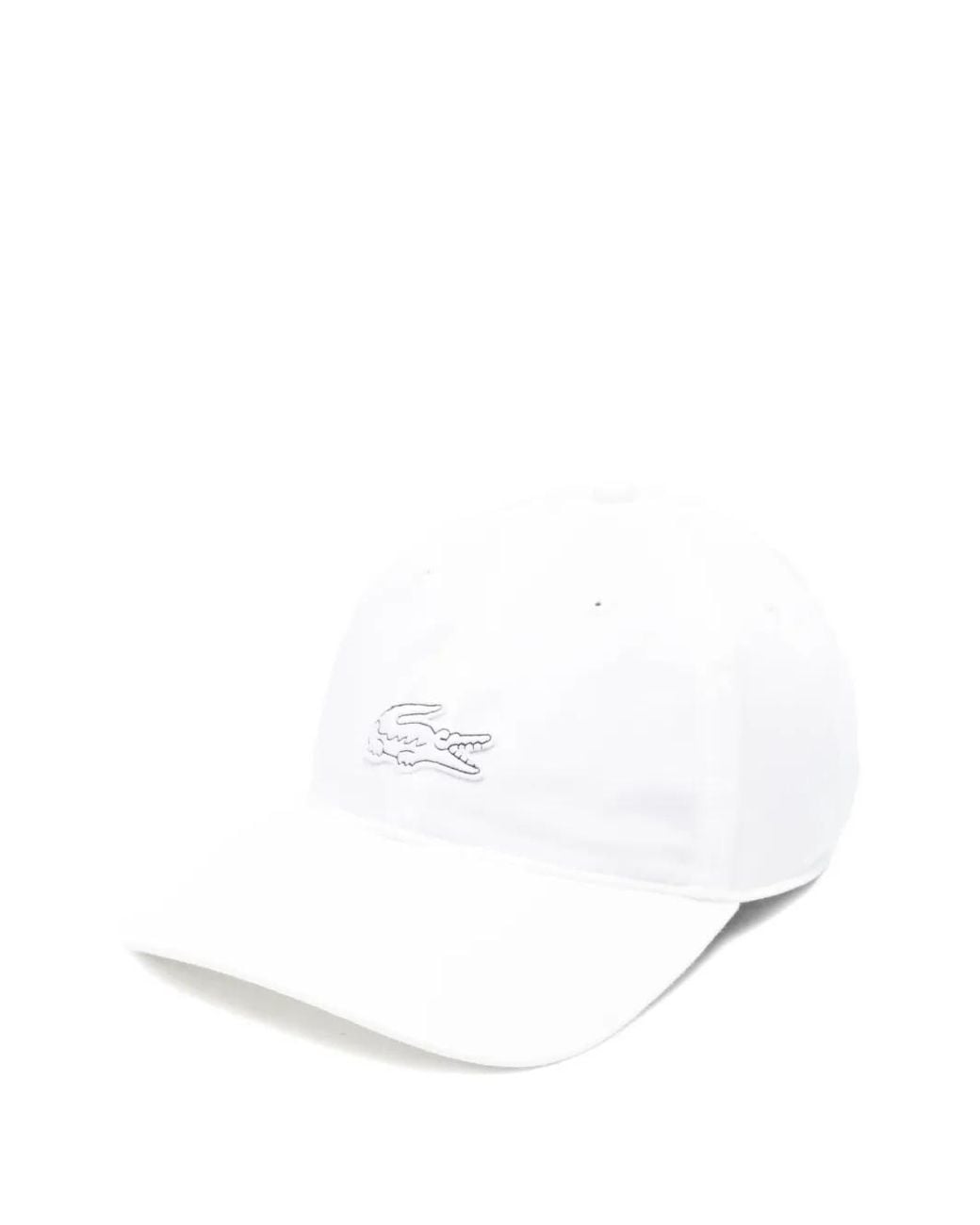 Lacoste White Baseballkappe Mit Logo