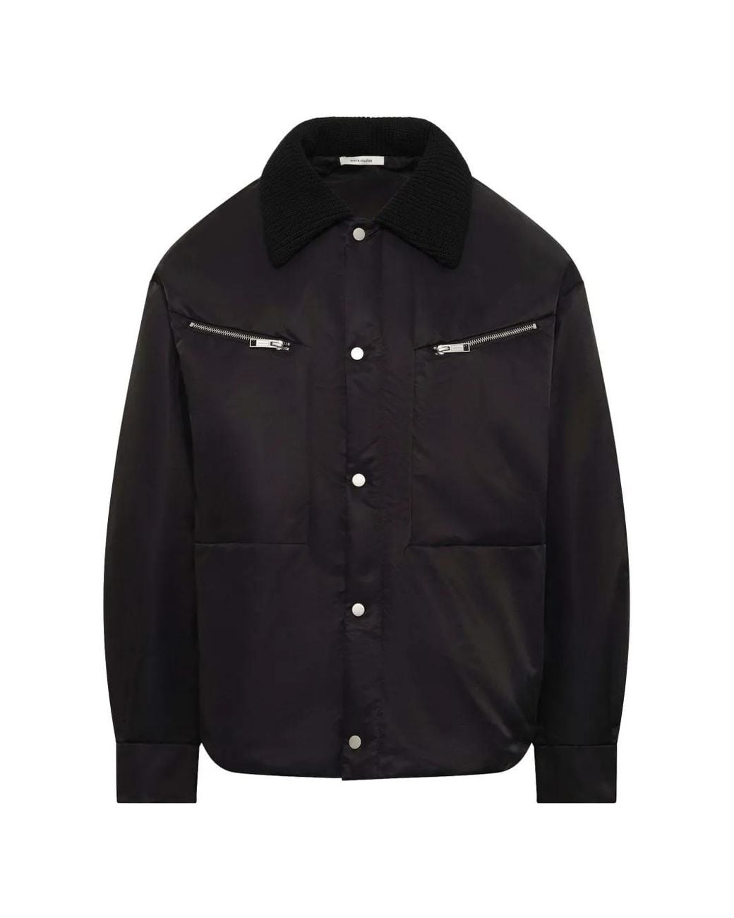 Entire studios Black Down-Filled Shirt Jacket for men