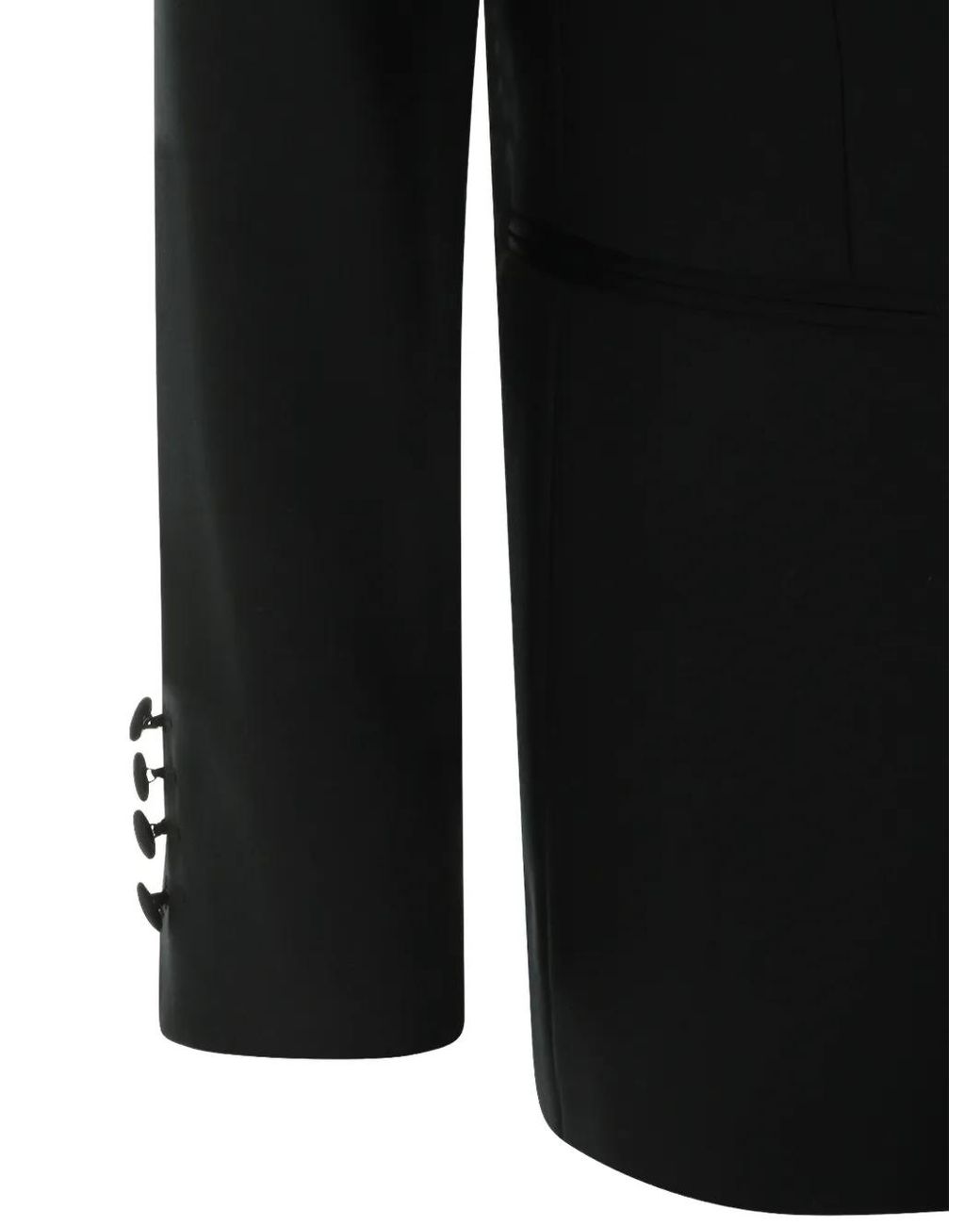Canali Black Double-Breasted Wool Suit Jacket for men
