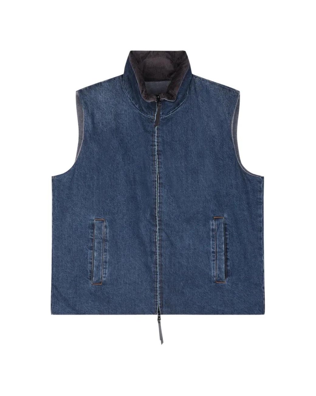 JNBY Blue Washed Padded Denim Gilet