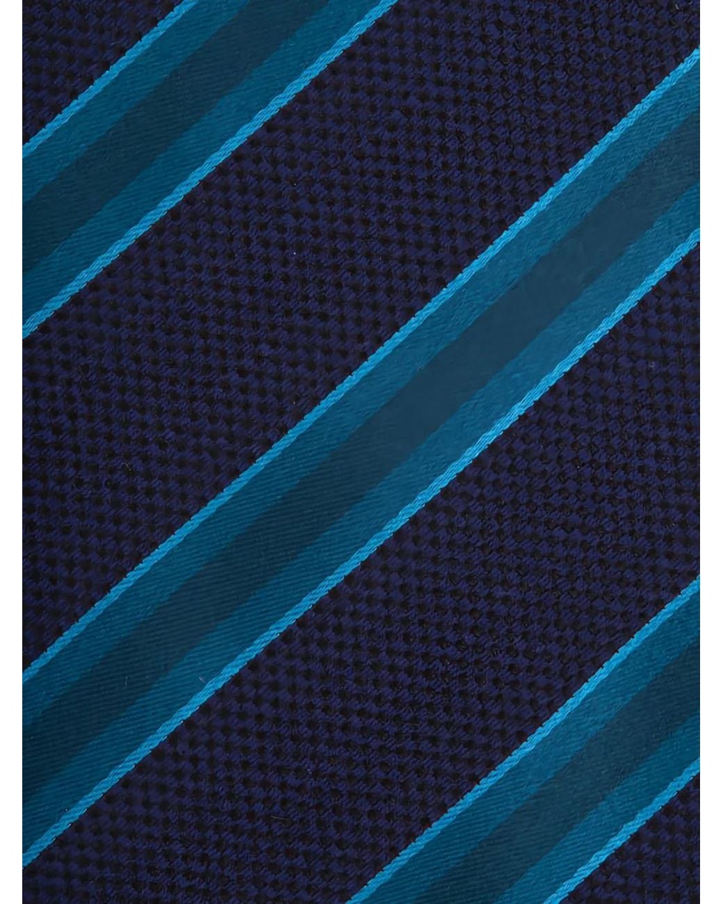 Kiton Blue Diagonal-Stripe Silk Tie for men