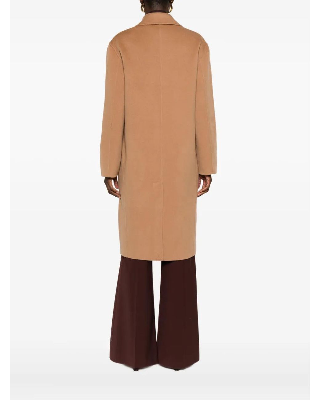 Semicouture Natural Button-Fastening Patch-Pocket Coat