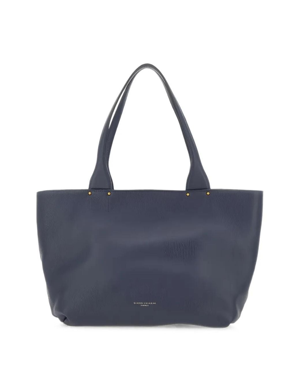 Gianni Chiarini Blue Zip-Fastening Leather Tote Bag