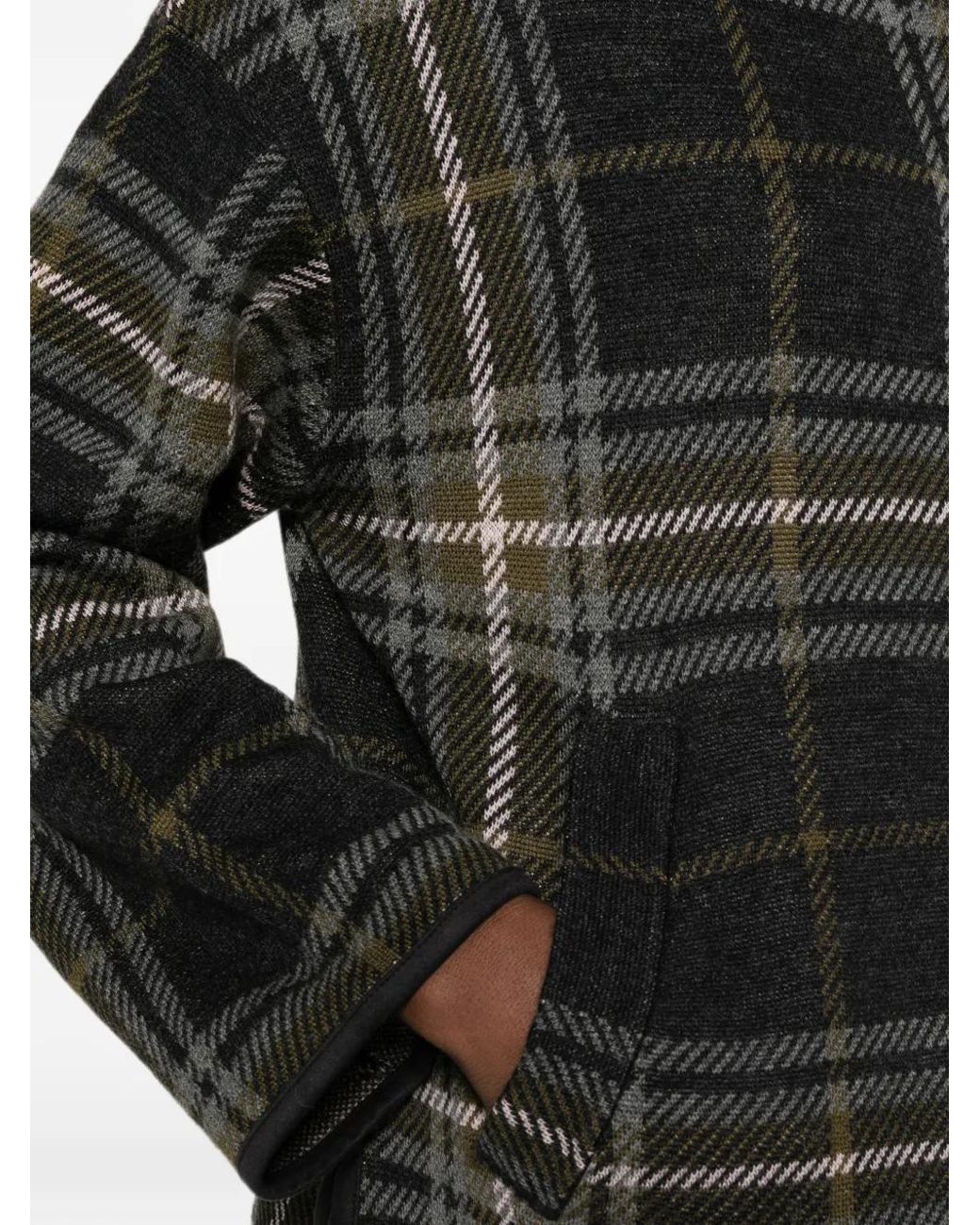 Bompard Black Tartan Jacquard Cardigan