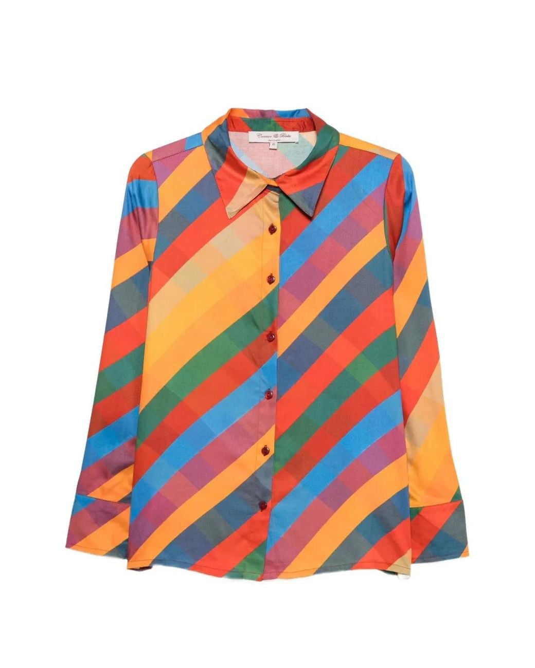 CONNOR & BLAKE Orange Quinn Diagonal-Stripe Shirt